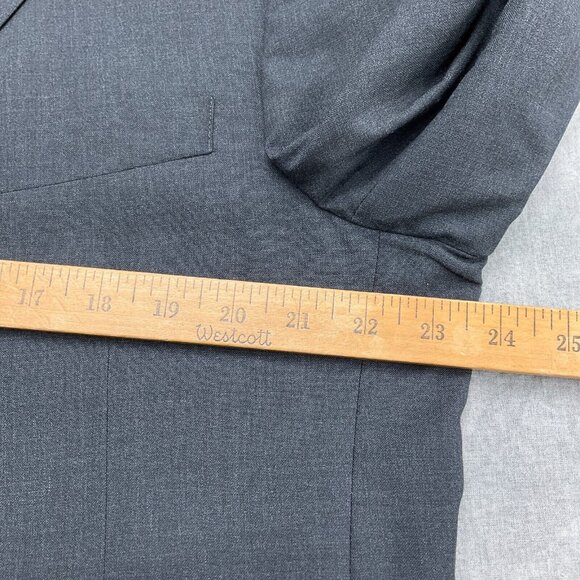 Jos A Bank Suit Men 46L/38Wx31L Gray Straight Leg Classic Career Wool 2pc - Picture 4 of 16